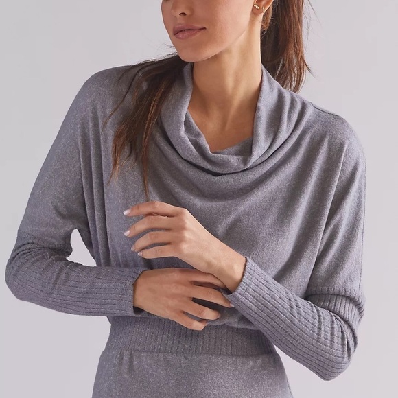 NWT Daily Practice by Anthropologie The Arabella Drapey Dress, gray, soft - Picture 2 of 14